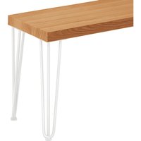 Sitzbank Flur Holzbank Bettbank 30x40x47 cm, Möbelfüße Creative Weiss / Rustikal, LSB-01-A-003-40-9016Cr - Dunkel / Weiss - Lamo Manufaktur von LAMO MANUFAKTUR