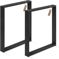 Lamo Manufaktur - Tischbeine für Schreibtisch Esstisch, Simple Medium, Vierkantprofil 60x30 mm, Tischgestell 80x72 cm (BxH), Schwarz, 2 Stück, von LAMO MANUFAKTUR