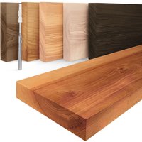 Wandregal Bücherregal Invisible mit Würth Wandbefestigung, Komplett-Set, 40mm starke Massivholzplatte - Lamo Manufaktur Wandregal Bücherregal Invisible mit Würth Wandbefestigung, Komplett-Set, 40mm starke Massivholzplatte - Lamo Manufaktur von LAMO MANUFAKTUR