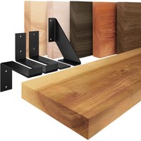Lamo Manufaktur - Wandregal Holz, Bücherregal, Hängeregal Basic, Rustikal / Weiß 100cm, LWG-01-A-003-100LW von LAMO MANUFAKTUR