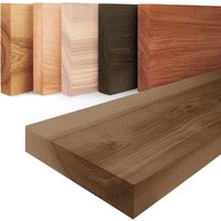 Wandregal Holz, Hängeregal Pure ohne Montageset, Farbe: Nussbaum 160cm, LWG-01-A-005-160 - Nussbaum - Lamo Manufaktur von LAMO MANUFAKTUR