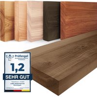 Wandregal Holz, Hängeregal Pure ohne Montageset, Farbe: Nussbaum 60cm, LWG-01-A-005-60 - Nussbaum - Lamo Manufaktur von LAMO MANUFAKTUR