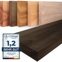 Lamo Manufaktur - Wandregal Holz, Hängeregal Pure ohne Montageset, Farbe: Schwarz 140cm, LWG-01-A-006-140 - Schwarz von LAMO MANUFAKTUR