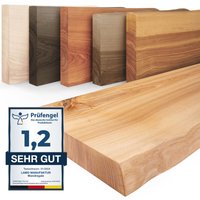 Wandregal Holz Baumkante, Bücherregal Pure ohne Befestigung, Farbe: Natur 60cm, LW-01-A-002-60 - Natur - Lamo Manufaktur von LAMO MANUFAKTUR