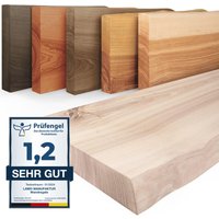 LAMO Manufaktur Wandregal Holz Baumkante, Bücherregal Pure ohne Befestigung, Farbe: Roh 70cm, LW-01-A-001-70 - Roh von LAMO MANUFAKTUR