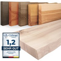 Wandregal Holz Baumkante, Bücherregal Pure ohne Befestigung, Farbe: Roh 80cm, LW-01-A-001-80 - Roh - Lamo Manufaktur von LAMO MANUFAKTUR