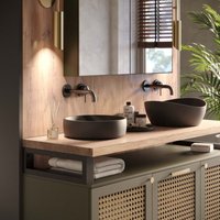 Waschtischplatte, Holzplatte Waschtisch, 40x55 cm (AxB), Natur, ohne Montageset, LWPG-01-A-002-DA - Lamo Manufaktur von LAMO MANUFAKTUR