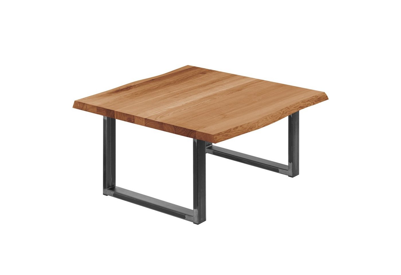LAMO Manufaktur Baumkantentisch Loft Esstisch Massivholz inkl. Metallgestell (1 Tisch), Baumkante massiv von LAMO Manufaktur
