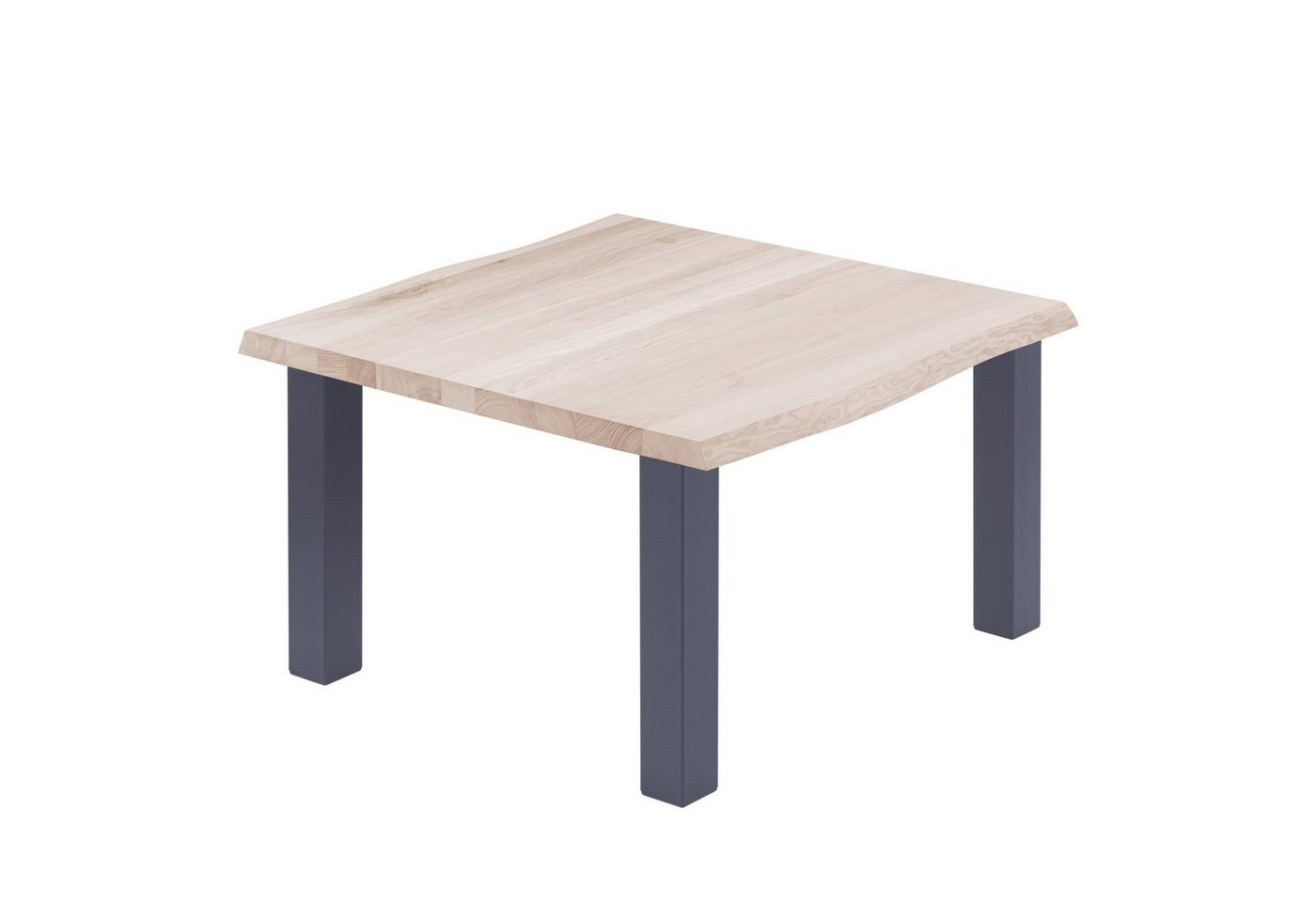 LAMO Manufaktur Baumkantentisch Classic Esstisch Massivholz inkl. Metallgestell (1 Tisch), Baumkante massiv von LAMO Manufaktur