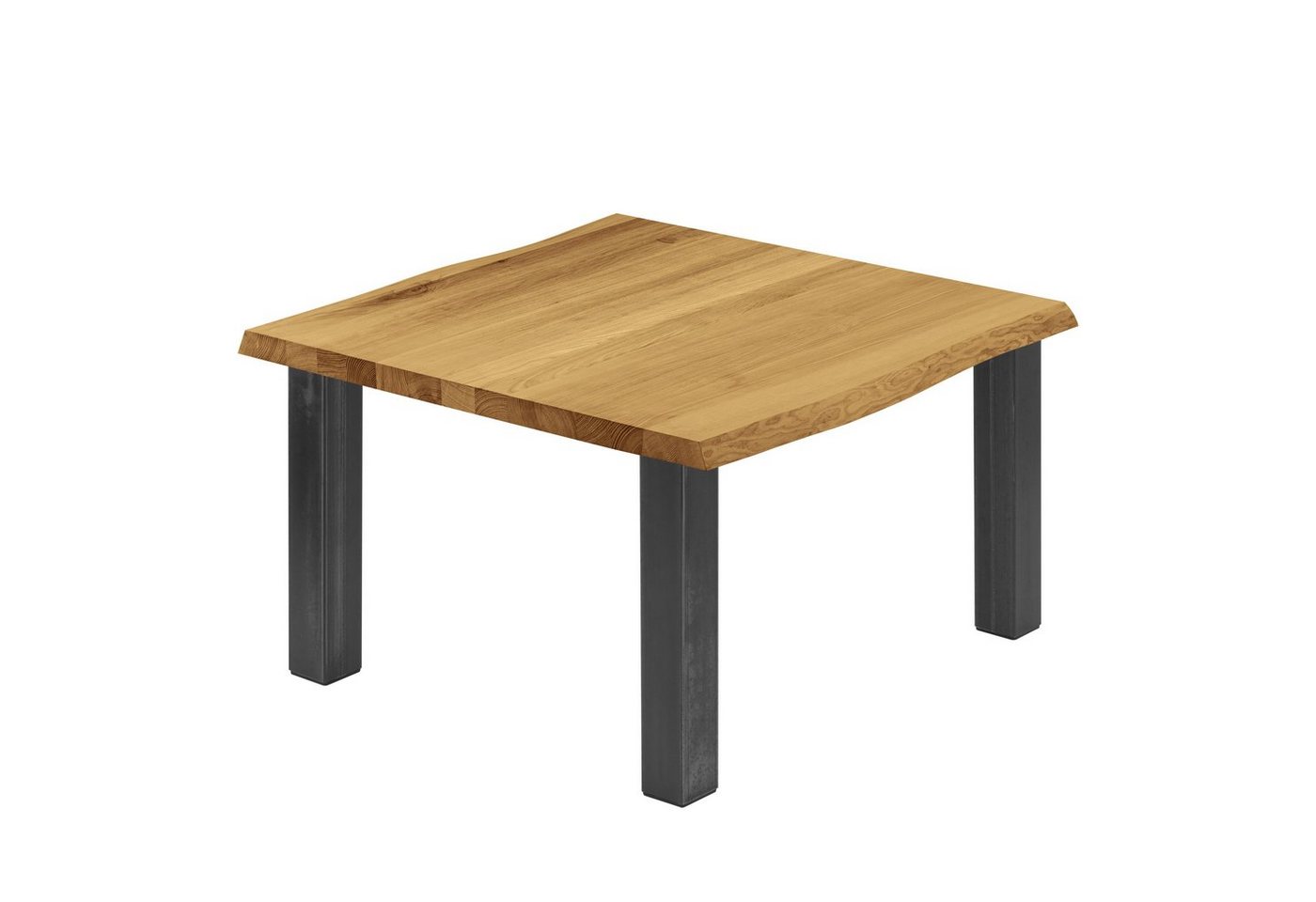 LAMO Manufaktur Baumkantentisch Classic Esstisch Massivholz inkl. Metallgestell (1 Tisch), Baumkante massiv von LAMO Manufaktur