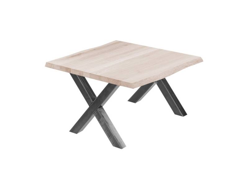 LAMO Manufaktur Baumkantentisch Design Esstisch Massivholz inkl. Metallgestell (1 Tisch), Baumkante massiv von LAMO Manufaktur