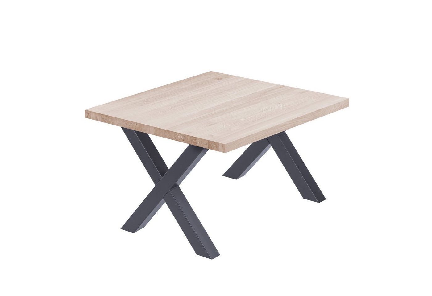 LAMO Manufaktur Esstisch Design Küchentisch Tischplatte Massivholz inkl. Metallgestell (1 Tisch), gerade Kante von LAMO Manufaktur