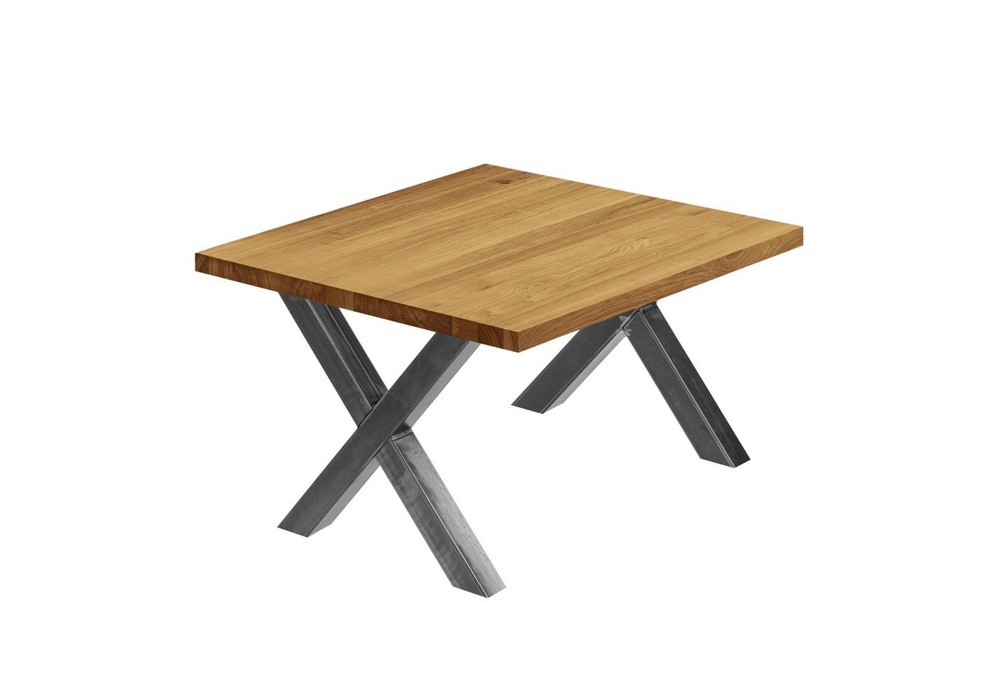 LAMO Manufaktur Esstisch Design Küchentisch Tischplatte Massivholz inkl. Metallgestell (1 Tisch), gerade Kante von LAMO Manufaktur