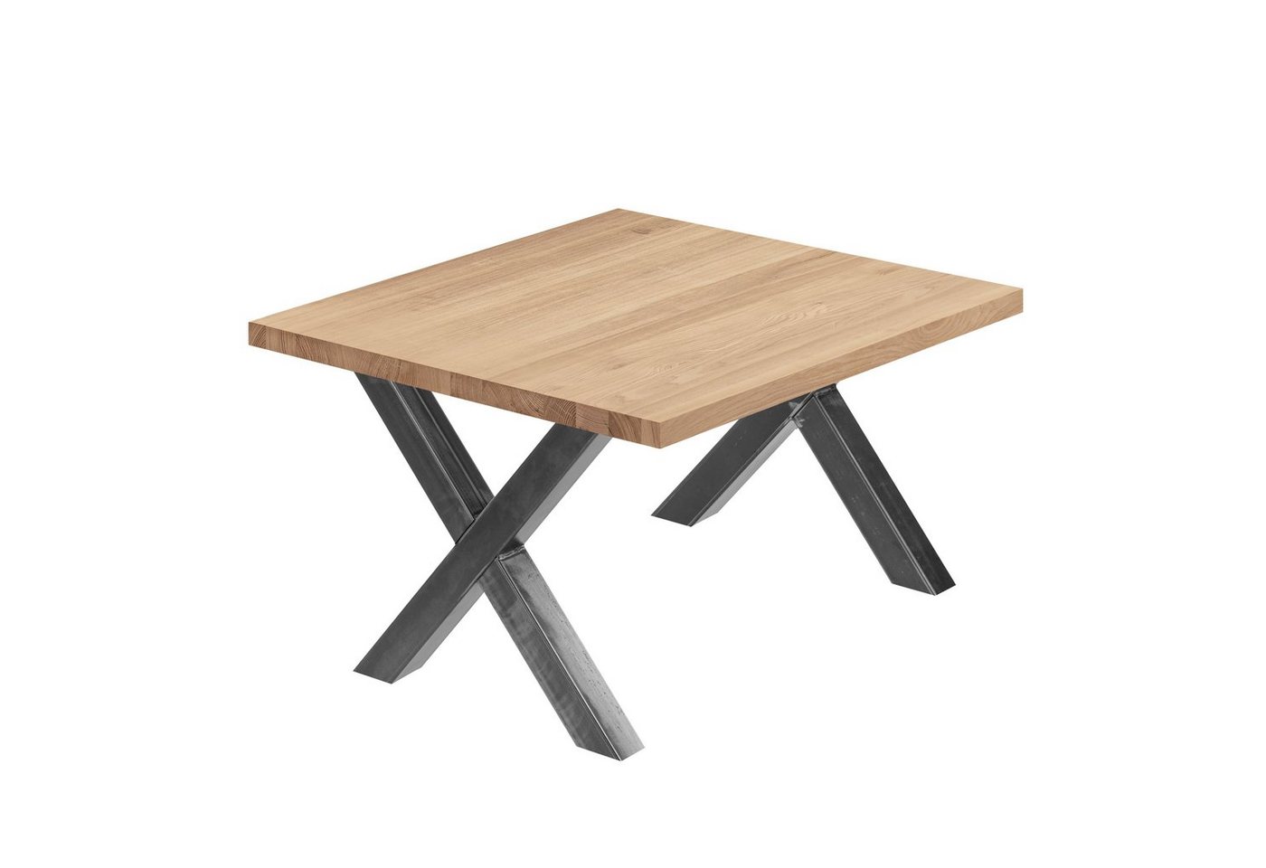 LAMO Manufaktur Esstisch Design Küchentisch Tischplatte Massivholz inkl. Metallgestell (1 Tisch), gerade Kante von LAMO Manufaktur