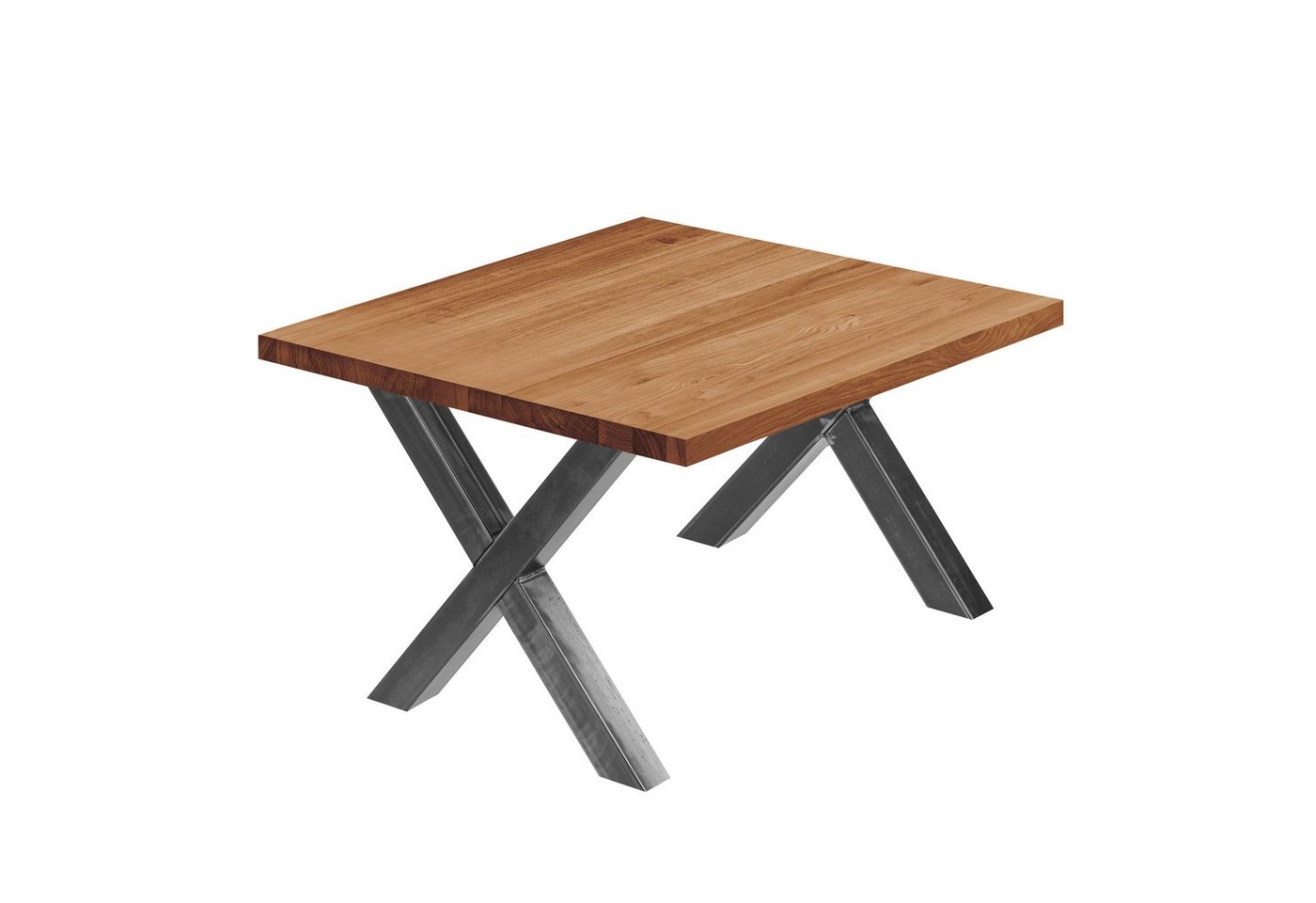 LAMO Manufaktur Esstisch Design Küchentisch Tischplatte Massivholz inkl. Metallgestell (1 Tisch), gerade Kante von LAMO Manufaktur