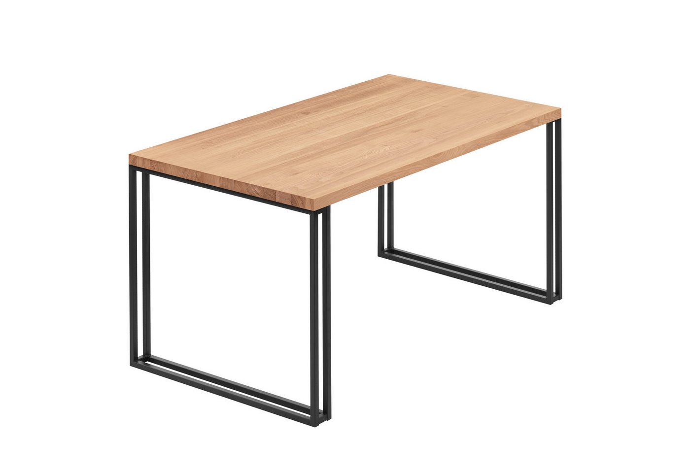 LAMO Manufaktur Esstisch Frame Küchentisch Tischplatte Massivholz inkl. Metallgestell (1 Tisch), gerade Kante von LAMO Manufaktur