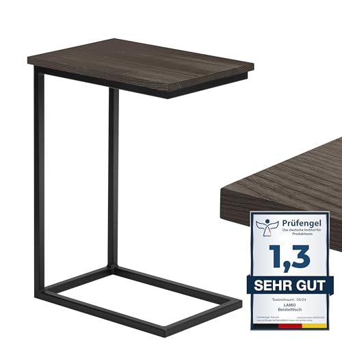 LAMO Manufaktur Beistelltisch | Laptoptisch | Sofatisch | mobiler Kaffeetisch | Nachttisch | 45x30x60 cm | Gestell Schwarz | 100% Echtholz Massiv Platte Farbe: Schwarz LAMO Manufaktur Beistelltisch | Laptoptisch | Sofatisch | mobiler Kaffeetisch | Nachttisch | 45x30x60 cm | Gestell Schwarz | 100% Echtholz Massiv Platte Farbe: Schwarz von LAMO