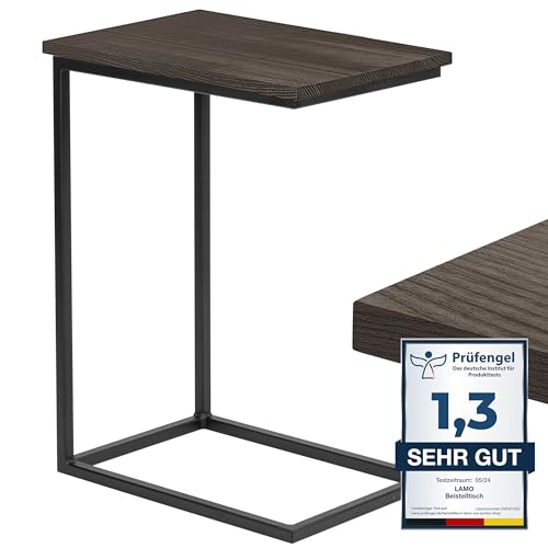 LAMO Manufaktur Beistelltisch | Laptoptisch | Sofatisch | mobiler Kaffeetisch | Nachttisch | 50x35x67 cm | Gestell Schwarz | 100% Echtholz Massiv Platte Farbe: Schwarz LAMO Manufaktur Beistelltisch | Laptoptisch | Sofatisch | mobiler Kaffeetisch | Nachttisch | 50x35x67 cm | Gestell Schwarz | 100% Echtholz Massiv Platte Farbe: Schwarz von LAMO