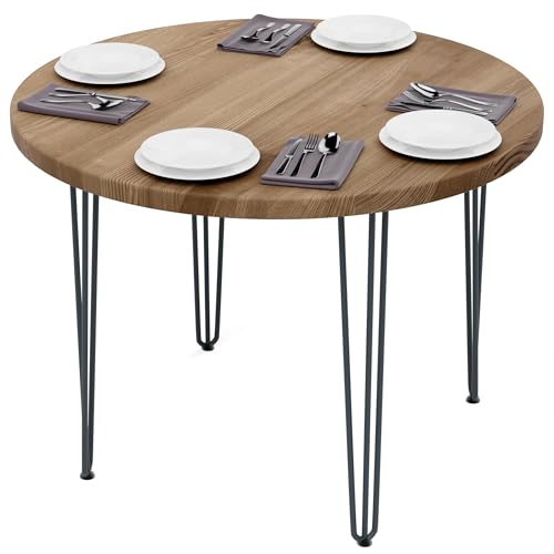 LAMO Manufaktur Esstisch rund 100 cm | Wohnzimmertisch Holz, Bistrotisch | Runder Tisch für Küche, Restaurant | Stärke: 40mm, Farbe: Nussbaum, Beine: Anthrazit LAMO Manufaktur Esstisch rund 100 cm | Wohnzimmertisch Holz, Bistrotisch | Runder Tisch für Küche, Restaurant | Stärke: 40mm, Farbe: Nussbaum, Beine: Anthrazit von LAMO