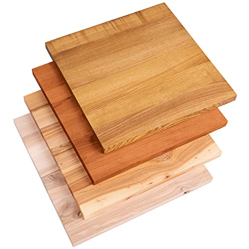 LAMO Manufaktur Holzplatte für Hocker Kindertisch Massivholzplatte 40x40 cm, Rustikal, LHG-01-A-003-40 von LAMO