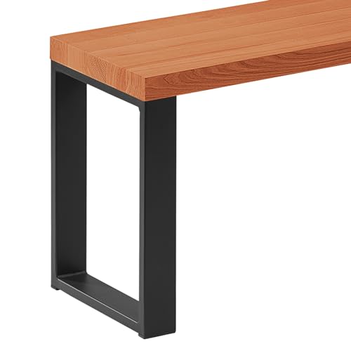 LAMO Manufaktur Sitzbank Esszimmer Holzbank 30x100x47 cm, Möbelfüße Simple Schwarz/Dunkel, LSB-01-A-004-100-9005S von LAMO