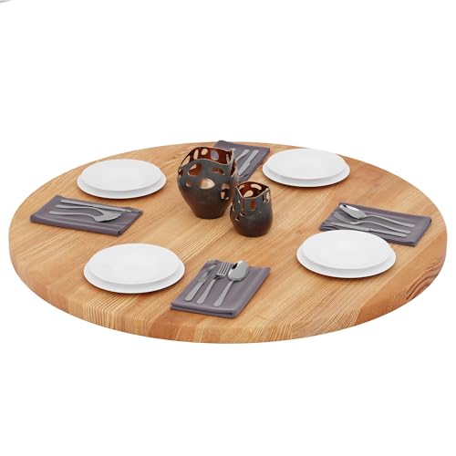 LAMO Manufaktur Tischplatte rund 100 cm aus Naturholz | Holzplatte für Esstisch, Küchentisch, Bistrotisch | Stärke: 40 mm | Farbe: Dunkel LAMO Manufaktur Tischplatte rund 100 cm aus Naturholz | Holzplatte für Esstisch, Küchentisch, Bistrotisch | Stärke: 40 mm | Farbe: Dunkel von LAMO
