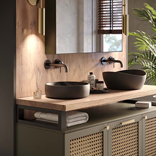 LAMO Manufaktur Waschtischplatte, Holzplatte Waschtisch, 170x55 cm (AxB), Natur, ohne Montageset, LWPG-01-A-002-DP von LAMO