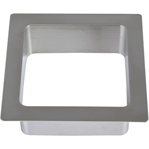 LAMP Einwurfrahmen eckig für Abfallsammler (Durchwurfrahmen) 108x108 mm, Inox von LAMP