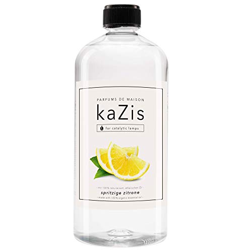 KAZIS® Zitronen-Verbene Raumduft 1000ml | 1 Liter I Premium Duft für jede katalytische Lampe | Erfrischend, Natürlich & Hochwertig von KAZIS