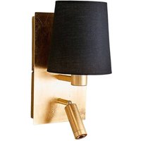 Lampenwelt - Wandleuchte, Wandlampe Innen 'Aiden' aus Textil für Wohnzimmer & Esszimmer von Lindby von LAMPENWELT