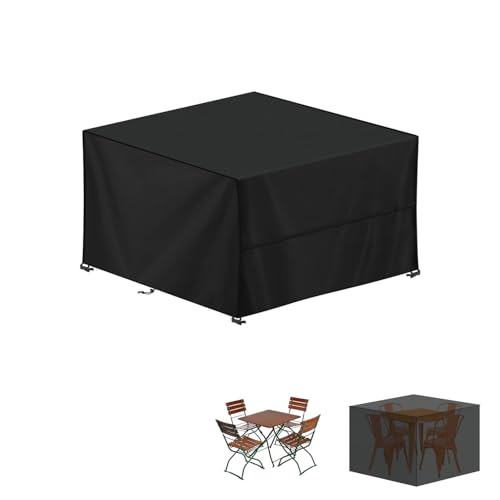 LAMUNI Abdeckung für Gartenmöbel 125x125x74cm, Wasserdicht Abdeckplane Gartenmöbel, 420D Oxford Gewebe Loungemöbel Abdeckung, Winterfest Schutzhülle für Sitzgruppe, Gartenlounge, Rattanmöbel LAMUNI Abdeckung für Gartenmöbel 125x125x74cm, Wasserdicht Abdeckplane Gartenmöbel, 420D Oxford Gewebe Loungemöbel Abdeckung, Winterfest Schutzhülle für Sitzgruppe, Gartenlounge, Rattanmöbel von LAMUNI