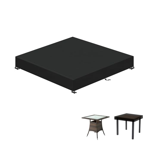 LAMUNI Tischplattenhülle 90x90x15cm Tischplatte Schutzhülle Outdoor Tisch Abdeckung Gartenmöbel Gartentisch Hülle Wasserdicht Gartentisch Abdeckung Winterfest Gartentischdecke Plane, Quadratisch LAMUNI Tischplattenhülle 90x90x15cm Tischplatte Schutzhülle Outdoor Tisch Abdeckung Gartenmöbel Gartentisch Hülle Wasserdicht Gartentisch Abdeckung Winterfest Gartentischdecke Plane, Quadratisch von LAMUNI