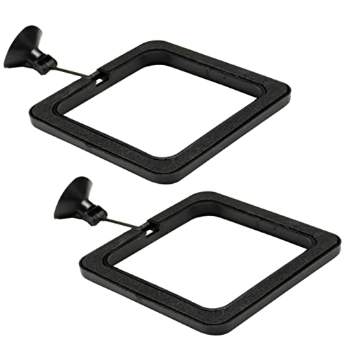 2 Stück Fischfutterring schwarz 10 cm quadratisch Aquarium Fisch Futterspender mit Saugnäpfen für Goldfische und andere kleinere Fische 2 Stück Fischfutterring schwarz 10 cm quadratisch Aquarium Fisch Futterspender mit Saugnäpfen für Goldfische und andere kleinere Fische von LAMXD