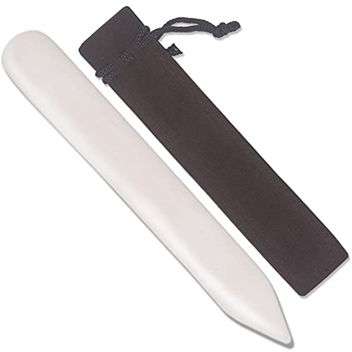 Echte Knochen Ordner Basteln Scoring Falten Falten Papier Crafting Scrapbooking Werkzeug für DIY Handgemachtes Leder Polieren Buchbindekarten und Papier Basteln (100% Rinderknochen) von LAMXD