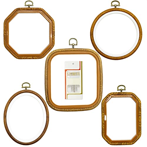 Stickrahmen 5 Stücke Stickrahmen Ring Kunststoff Kreuzstich Hoop Set Stickerei Rahmen Embroidery Hoop Stickerei Kits Rechteck Rund Achteck Oval für DIY Kunsthandwerk Stickrahmen 5 Stücke Stickrahmen Ring Kunststoff Kreuzstich Hoop Set Stickerei Rahmen Embroidery Hoop Stickerei Kits Rechteck Rund Achteck Oval für DIY Kunsthandwerk von LAMXD