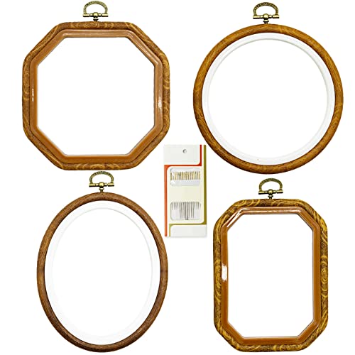 tickrahmen 4 Stücke Stickrahmen Ring Kunststoff Kreuzstich Hoop Set Stickerei Rahmen Embroidery Hoop Stickerei Kits Rechteck Rund Achteck Oval für DIY Kunsthandwerk tickrahmen 4 Stücke Stickrahmen Ring Kunststoff Kreuzstich Hoop Set Stickerei Rahmen Embroidery Hoop Stickerei Kits Rechteck Rund Achteck Oval für DIY Kunsthandwerk von LAMXD