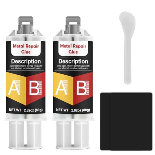 LAMXIN AB Metallkleber 160g, Hochfester FlüSsigmetall Wasserdicht und hitzebeständig, Metallkleber Extra Stark für Stahl, Metall, Gusseisen von LAMXIN
