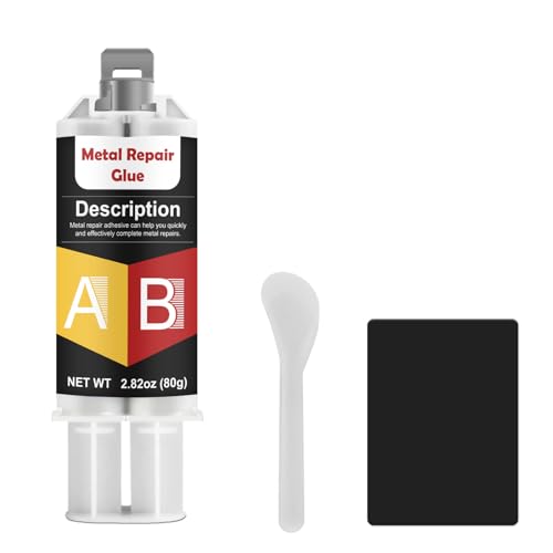 LAMXIN AB Metallkleber 80g, Hochfester FlüSsigmetall Wasserdicht und hitzebeständig, Metallkleber Extra Stark für Stahl, Metall, Gusseisen von LAMXIN