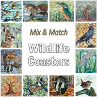 Alle 6 Untersetzer Wildtiere Untersetzer 6Er Set Von Original Mosaik Kunst - Housewarming Geschenk Rustikale Moderne Natur von LAMosaicGifts
