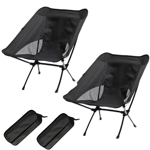 LAN XUAN Tragbarer, Klappbarer Campingstuhl (2er-Pack), Leichter Outdoor-Stuhl Für Reisen, Strand, Picknick, Wandern, Entspannen Auf Der Terrasse von LAN XUAN