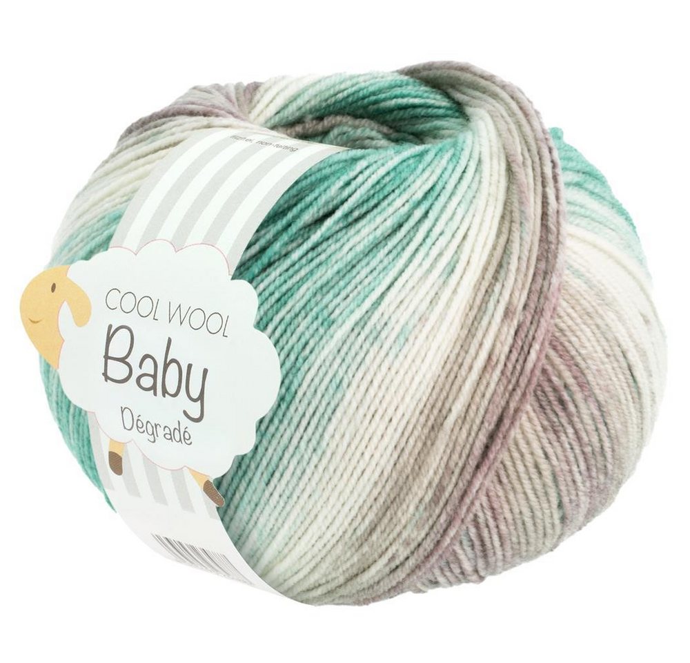 LANA GROSSA Cool Wool Baby Degrade 0525 ecru taupe hellpetrol Häkelwolle, 220 m LANA GROSSA Cool Wool Baby Degrade 0525 ecru taupe hellpetrol Häkelwolle, 220 m von LANA GROSSA