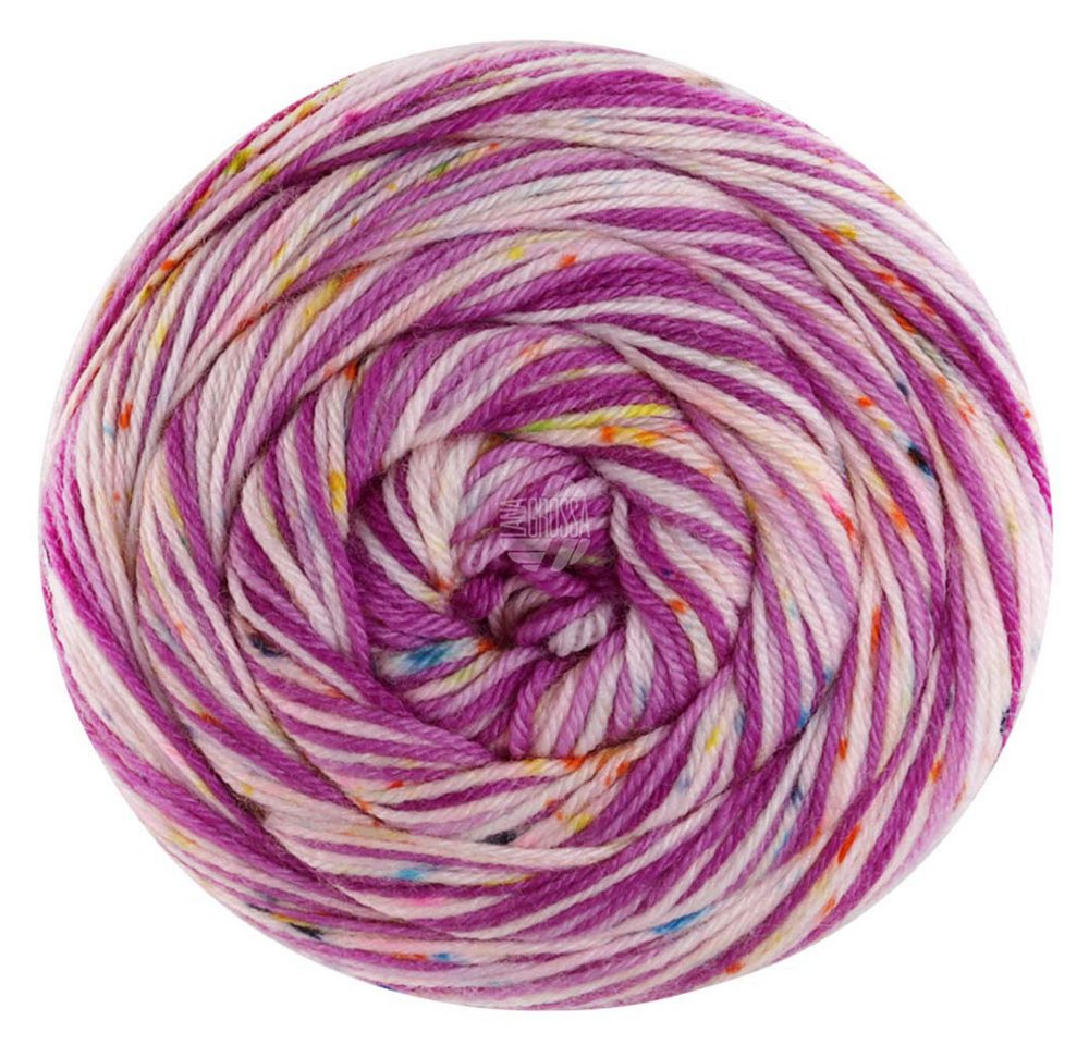 LANA GROSSA MEILENWEIT 100 g SPOTS Sockenwolle Häkelwolle, 400 m (Garn mit Farbverlauf für Socken und mehr, waschmaschinenfest), 100 g von LANA GROSSA