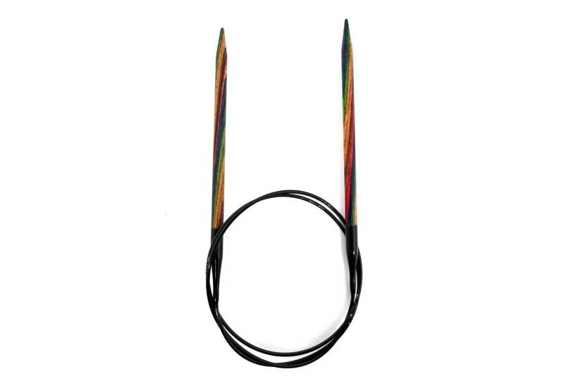 LANA GROSSA Stecknadeln RUNDSTRICKNADEL Design-Holz Multicolor Länge 60cm/80cm, Stricknadel aus Holz in verschiedenen Stärken von LANA GROSSA