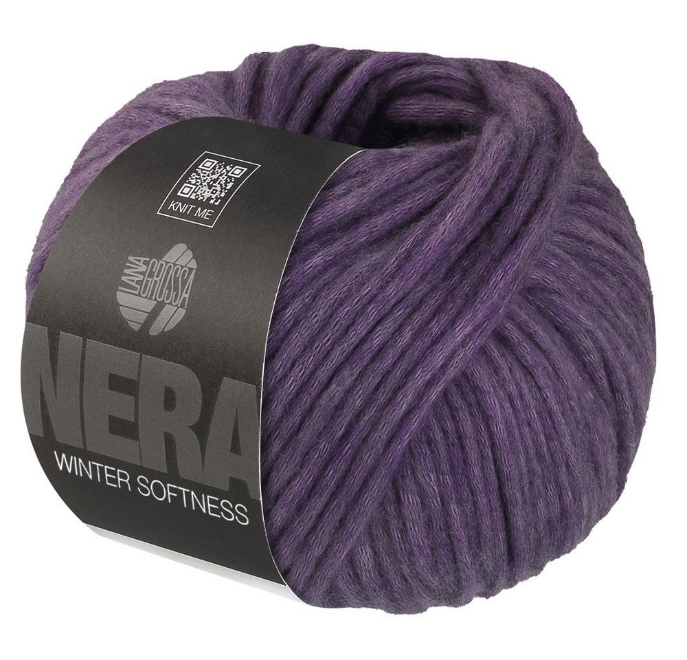 LANA GROSSA WINTER SOFTNESS (NERA) Häkelwolle, 70 m (Zartes Baumwollschlauchgarn, voluminös gefüllt mit flauschigen Merinofasern), 50 g von LANA GROSSA