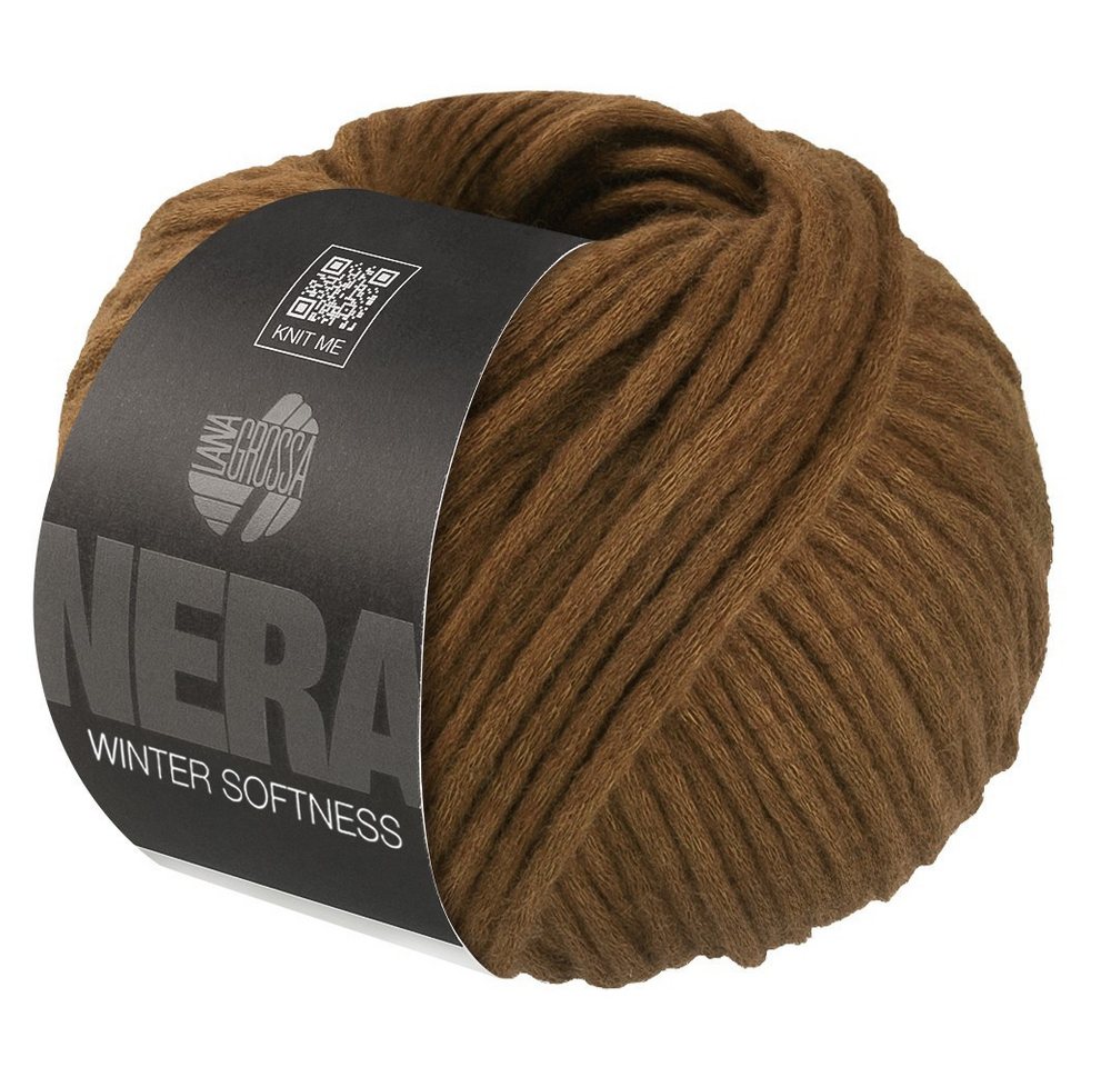 LANA GROSSA WINTER SOFTNESS (NERA) Häkelwolle, 70 m (Zartes Baumwollschlauchgarn, voluminös gefüllt mit flauschigen Merinofasern), 50 g von LANA GROSSA