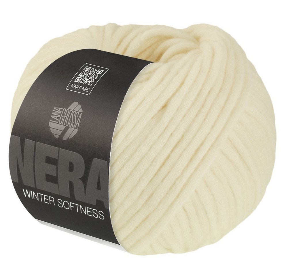 LANA GROSSA WINTER SOFTNESS (NERA) Häkelwolle, 70 m (Zartes Baumwollschlauchgarn, voluminös gefüllt mit flauschigen Merinofasern), 50 g von LANA GROSSA