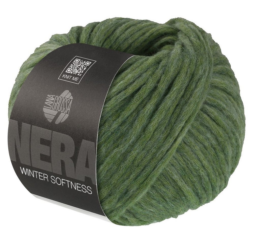 LANA GROSSA WINTER SOFTNESS (NERA) Häkelwolle, 70 m (Zartes Baumwollschlauchgarn, voluminös gefüllt mit flauschigen Merinofasern), 50 g von LANA GROSSA