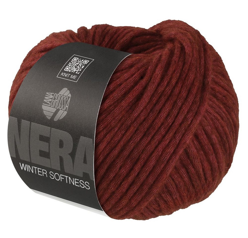 LANA GROSSA WINTER SOFTNESS (NERA) Häkelwolle, 70 m (Zartes Baumwollschlauchgarn, voluminös gefüllt mit flauschigen Merinofasern), 50 g von LANA GROSSA