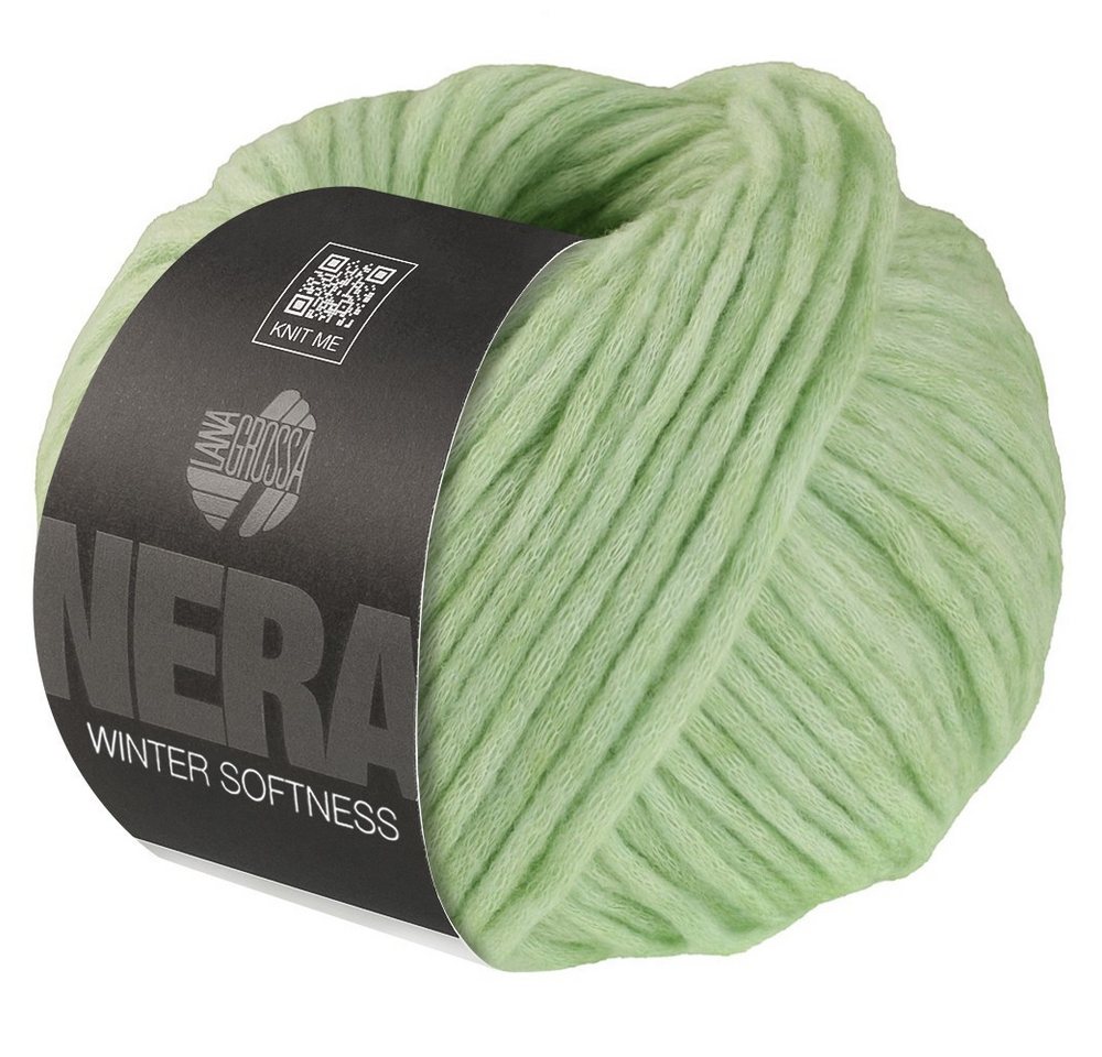 LANA GROSSA WINTER SOFTNESS (NERA) Häkelwolle, 70 m (Zartes Baumwollschlauchgarn, voluminös gefüllt mit flauschigen Merinofasern), 50 g von LANA GROSSA