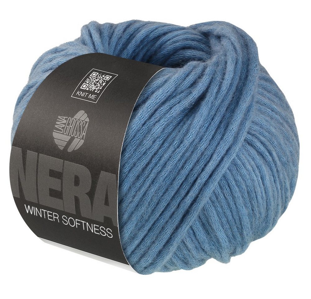 LANA GROSSA WINTER SOFTNESS (NERA) Häkelwolle, 70 m (Zartes Baumwollschlauchgarn, voluminös gefüllt mit flauschigen Merinofasern), 50 g von LANA GROSSA